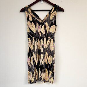 Yaya Nom de Plums Sz M Tie Dye Grain Print Babydoll Tank Top Boho Yoga Hippie